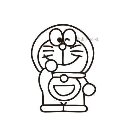 機(jī)器貓簡(jiǎn)筆畫貓蛋糕