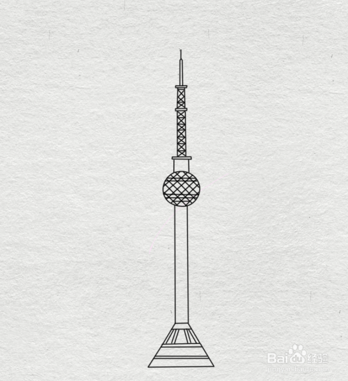 電視機(jī)塔簡(jiǎn)筆畫