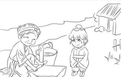 鐵杵磨成針卡通簡(jiǎn)筆畫(huà)