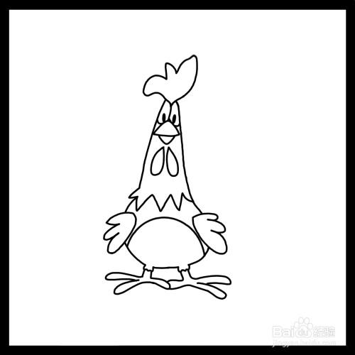 雞的正面?zhèn)让姹趁婧?jiǎn)筆畫(huà)