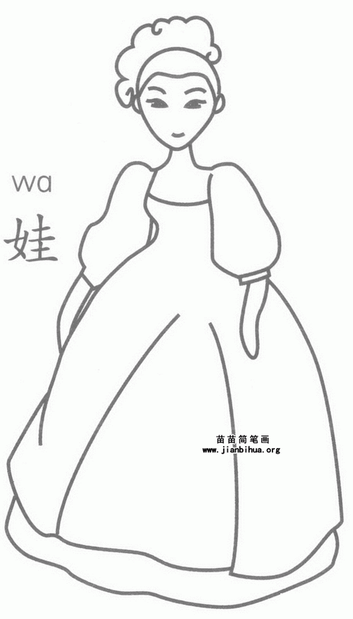 芭比兒童簡(jiǎn)筆畫