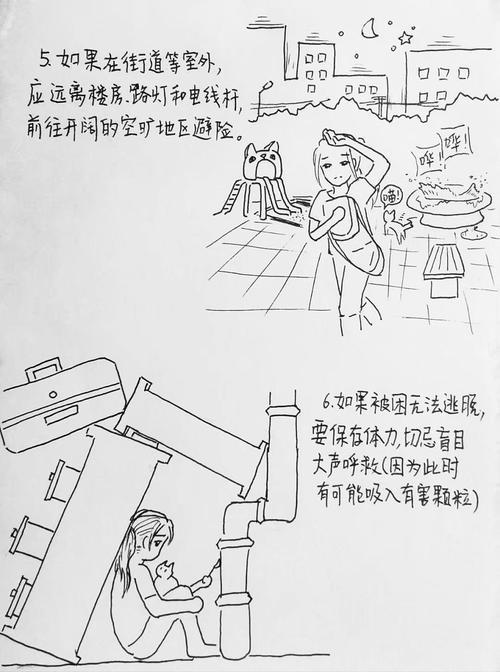 地震知識(shí)漫畫簡(jiǎn)筆畫