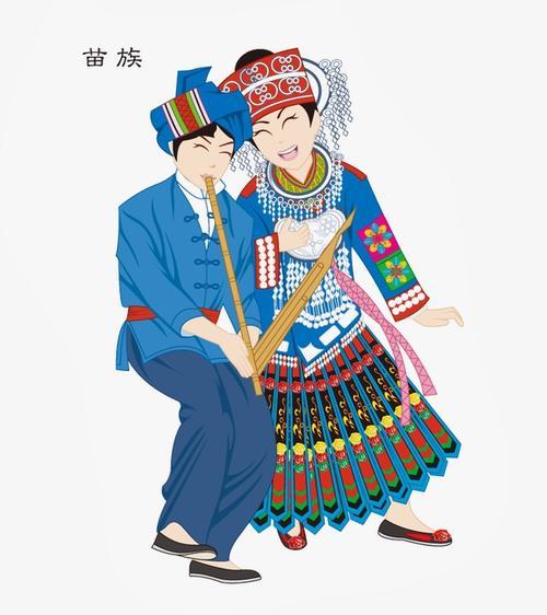苗族衣服卡通簡(jiǎn)筆畫