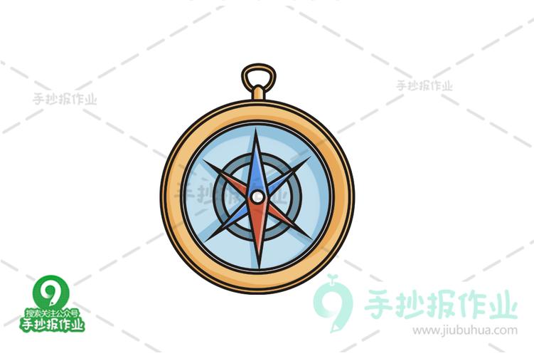 曲別針指南針簡(jiǎn)筆畫(huà)