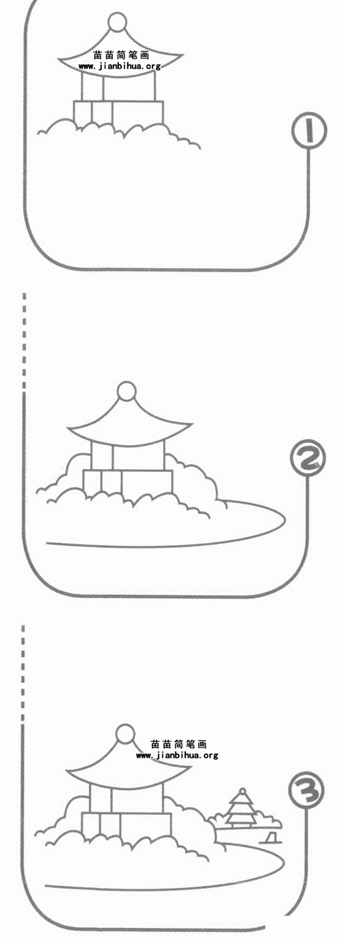 西部主題公園簡(jiǎn)筆畫